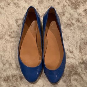 J. Crew Patent Leather Cobalt Blue Flats
